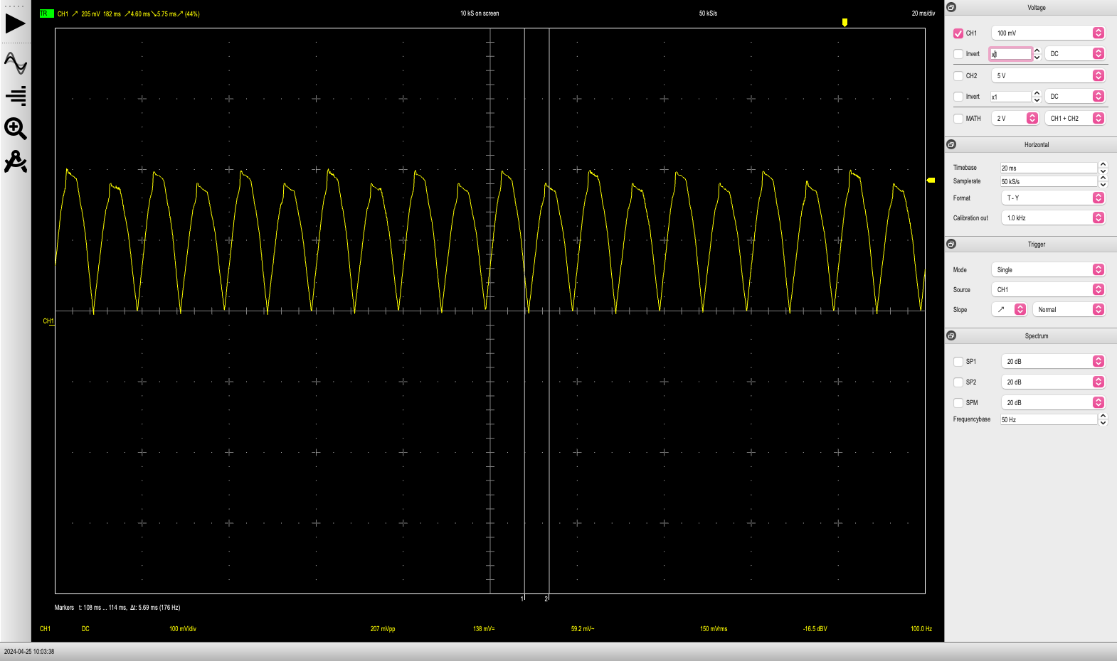 Hantek load measurements