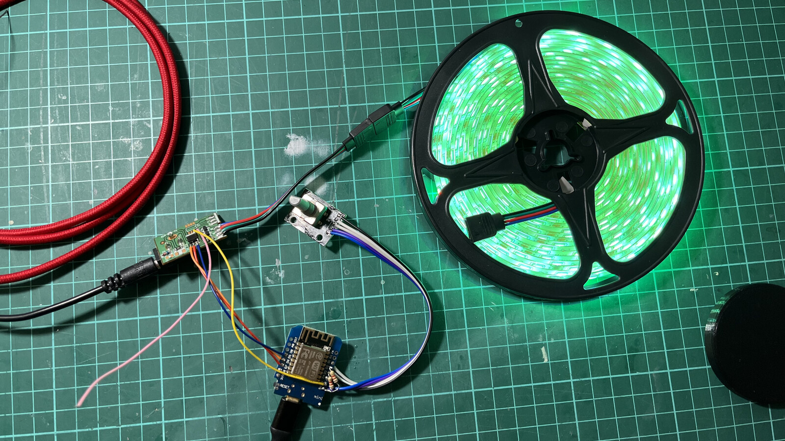 RGB Led strip controller board hacked