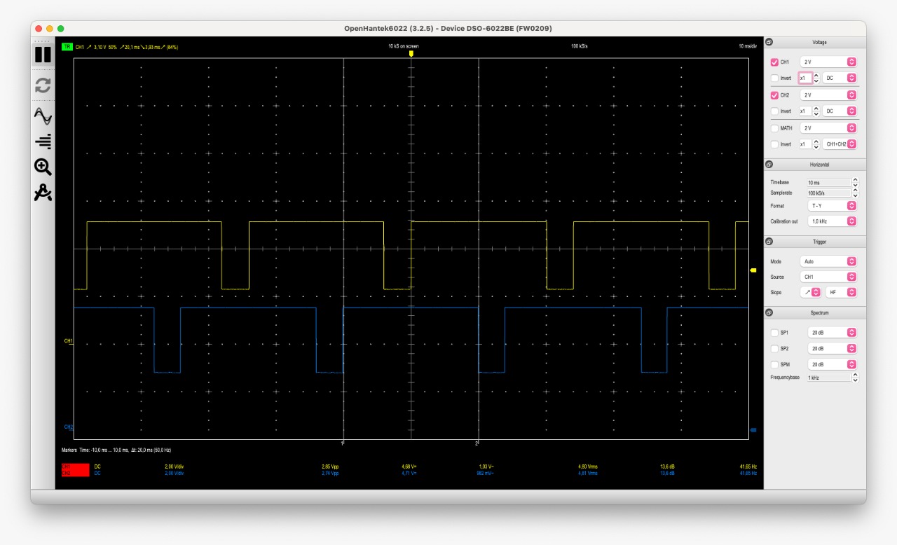 timing drifted between outputs