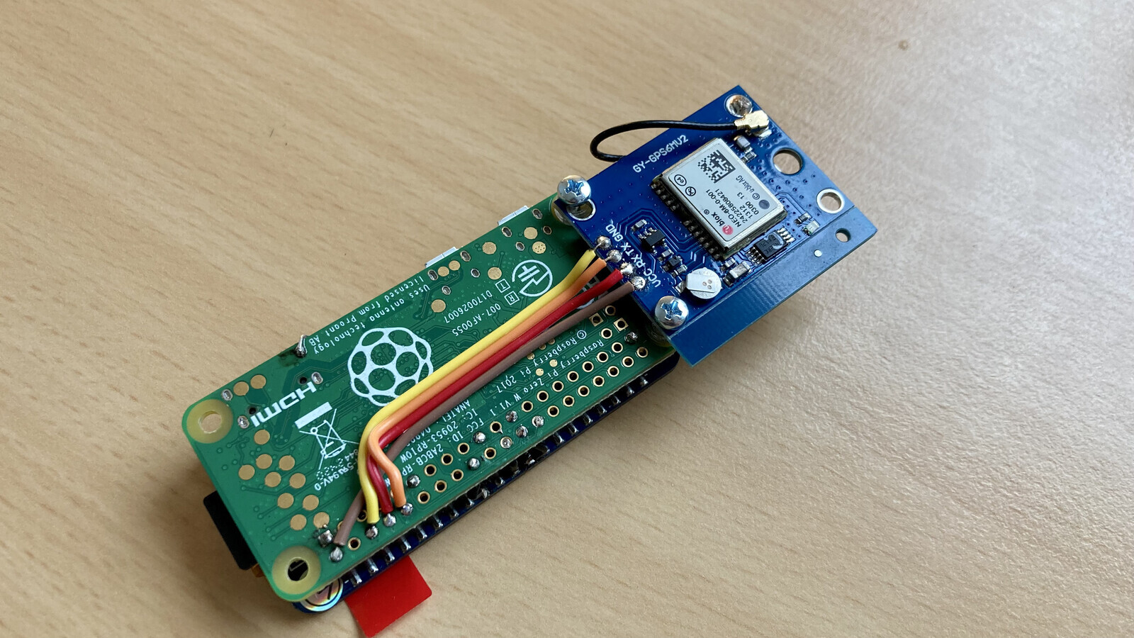 Raspberry PI Zero wiring to GPS unit