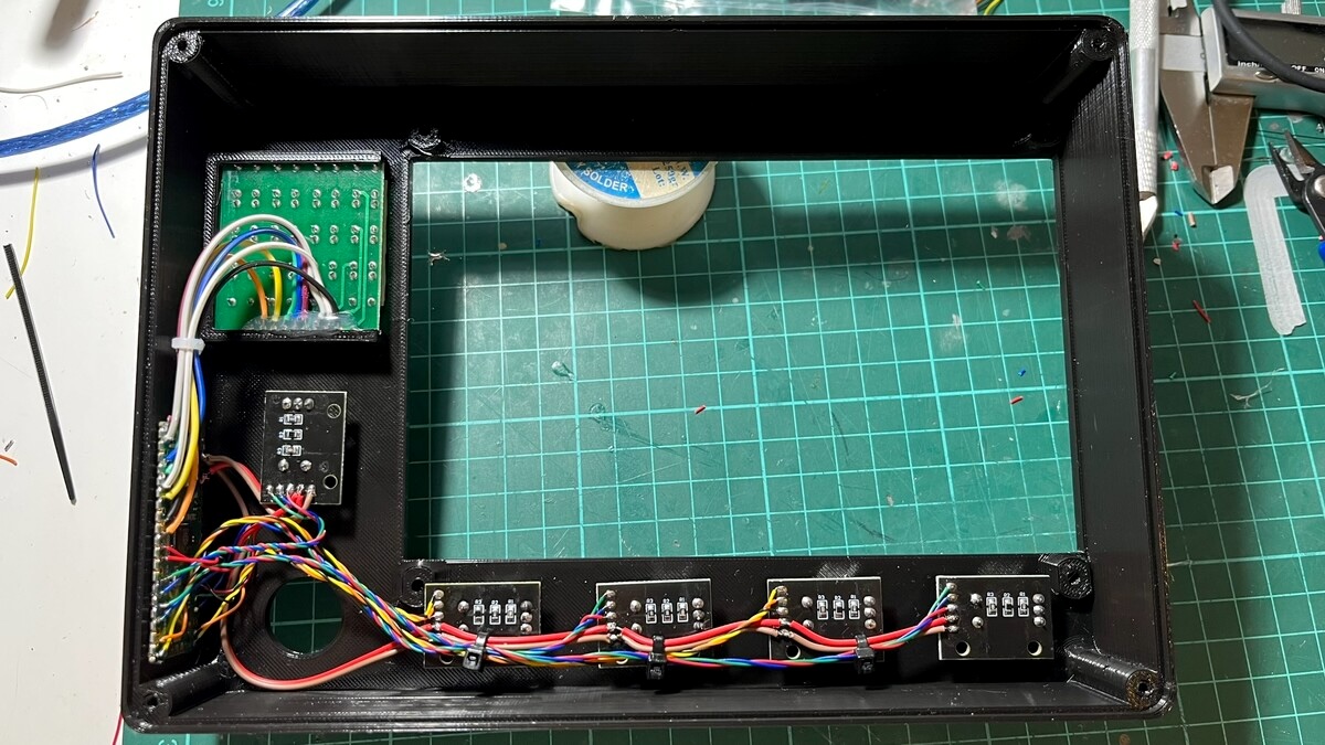 Mounting encoders and keypad in bezel