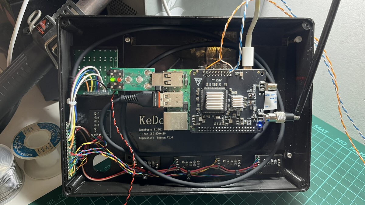 Front panel, from back